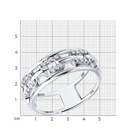 Кольцо SOKOLOV - Серебро 925, Фианит (арт. 94014253)