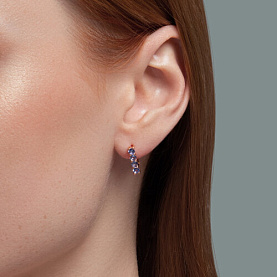 Серьги SOKOLOV - Серебро 925, Танзанит (арт. 92025312)