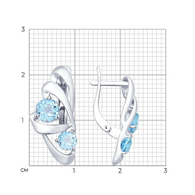 Серьги SOKOLOV - Серебро 925, Топаз (арт. 92021817)