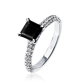 Кольцо Platinum Lab. - Платина 950 (арт. ПК-067Ч-02)