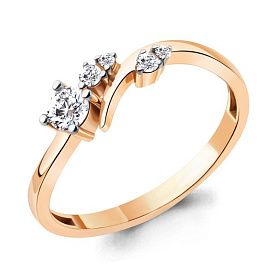 Кольцо Аквамарин - Серебро 925, Фианит (арт. 67419А.6)