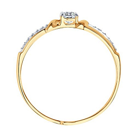 Кольцо SOKOLOV - Золото 375, Фианит (арт. 018127-4)