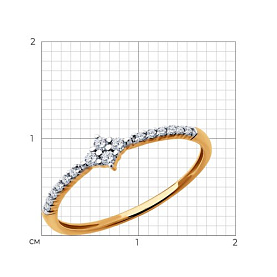 Кольцо Diamant - Золото 585, Фианит (арт. 51-110-02399-1)