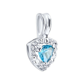 Подвеска SOKOLOV - Серебро 925, Топаз, Фианит (арт. 92030891)