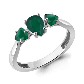 Кольцо Аквамарин - Серебро 925, Агат (арт. 65022209.5)