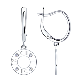 Серьги SOKOLOV - Серебро 925, Фианит (арт. 94024391)