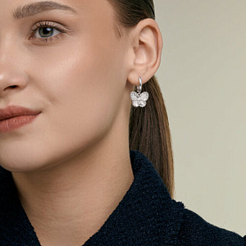 Серьги SOKOLOV - Серебро 925, Фианит (арт. 94027725)