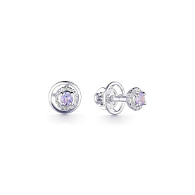 Серьги Дар - Серебро 925, Танзанит, Фианит (арт. С-3808рс46400)