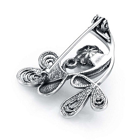 Брошь Красная пресня - Серебро 925, Жемчуг культивированный (арт. 13315888)