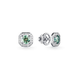 Серьги Дар - Серебро 925, Синтетический муассанит, Фианит (арт. С-2452рс161390)