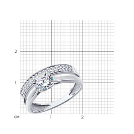 Кольцо Diamant - Серебро 925, Фианит (арт. 94-110-02138-1)