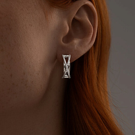 Серьги SOKOLOV - Серебро 925, Фианит (арт. 94025718)