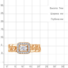 Кольцо Аквамарин - Серебро 925, Фианит (арт. 650143А.6)