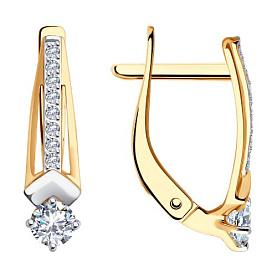 Серьги Diamant - Золото 585, Фианит (арт. 51-120-02322-1)