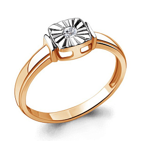 Кольцо Аквамарин - Серебро 925, Фианит (арт. 68975.6)