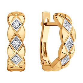 Серьги Diamant - Золото 585, Фианит (арт. 51-120-00186-1)
