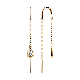 Серьги SOKOLOV - Золото 375, Фианит (арт. 028674-4)