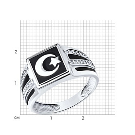 Кольцо SOKOLOV - Серебро 925, Фианит, Эмаль (арт. 94013788)