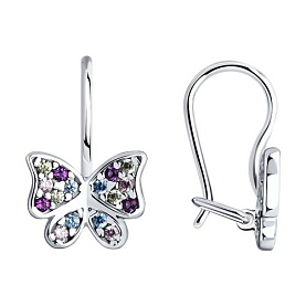 Серьги SOKOLOV - Серебро 925, Фианит (арт. 94026038)