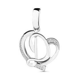 Подвеска Аквамарин - Серебро 925, Фианит (арт. 24012А.5)