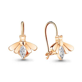 Серьги Аквамарин - Серебро 925, Фианит (арт. 48919.6)