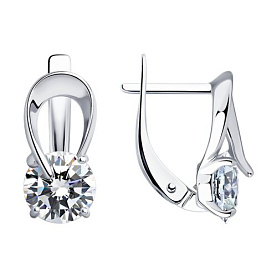 Серьги SOKOLOV - Серебро 925, Фианит (арт. 94025800)