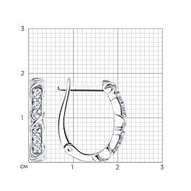 Серьги SOKOLOV - Серебро 925, Фианит (арт. 94025079)