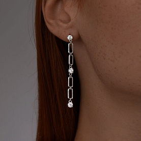 Серьги SOKOLOV - Серебро 925, Фианит (арт. 94025855)