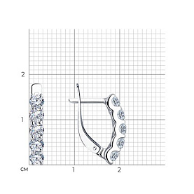 Серьги SOKOLOV - Серебро 925, Фианит (арт. 94026015)