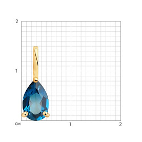 Подвеска SOKOLOV - Золото 585, Топаз лондон (арт. 732177)