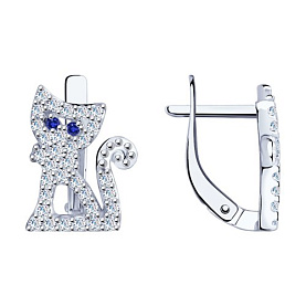 Серьги SOKOLOV - Серебро 925, Фианит (арт. 94021369)