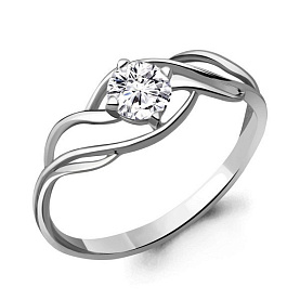 Кольцо Аквамарин - Серебро 925, Фианит (арт. 662801.5)