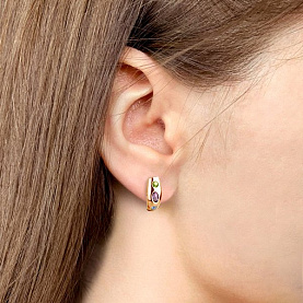 Серьги Аквамарин - Серебро 925, Аметист, Топаз, Хризолит (арт. 45027240.6)