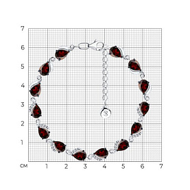 Браслет SOKOLOV - Серебро 925, Гранат, Фианит (арт. 92050161)