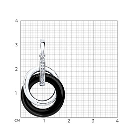 Подвеска SOKOLOV - Серебро 925, Керамика, Фианит (арт. 94032895)