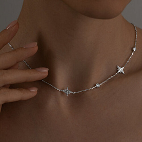 Колье SOKOLOV - Серебро 925, Фианит (арт. 94070686)