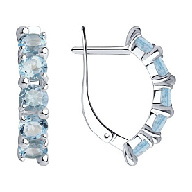 Серьги Diamant - Серебро 925, Топаз (арт. 94-320-00346-1)