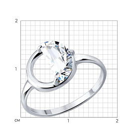 Кольцо SOKOLOV - Серебро 925, Фианит (арт. 94015001)