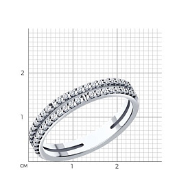 Кольцо SOKOLOV - Серебро 925, Фианит (арт. 94013686)