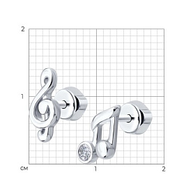Серьги Diamant - Серебро 925, Фианит (арт. 94-122-02285-1)