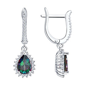 Серьги SOKOLOV - Серебро 925, Фианит (арт. 94027636-91)