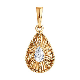 Подвеска Diamant - Золото 585, Фианит (арт. 51-130-01550-1)