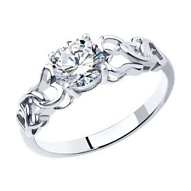 Кольцо SOKOLOV - Серебро 925, Фианит (арт. 94010858)