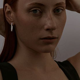 Серьги SOKOLOV - Серебро 925, Фианит (арт. 94025110)