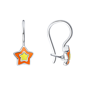 Серьги Diamant - Серебро 925, Эмаль (арт. 94-120-01530-1)