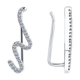 Серьги SOKOLOV - Серебро 925, Фианит (арт. 94026286-91)