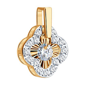 Подвеска SOKOLOV - Золото 585, Фианит (арт. 036908)