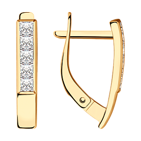 Серьги SOKOLOV - Золото 375, Фианит (арт. 028756-4)