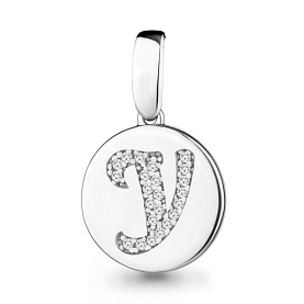 Подвеска Аквамарин - Серебро 925, Фианит (арт. 24031А.5)