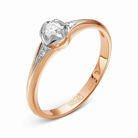 Кольцо Klondike - Золото 585, Бриллиант (арт. 01-00436-01-001-01-01)